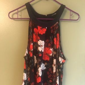Papermoon Navy Floral Tank Size Large.